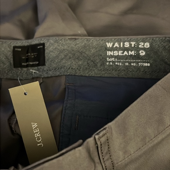 J. Crew Men Grey 9” Stretch Chino Shorts Size 28 - Picture 6 of 6